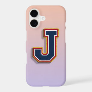 Varsity Initial Letter Phone Case Pastel