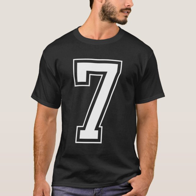 Varsity Jersey Number 7 T-Shirt (Front)