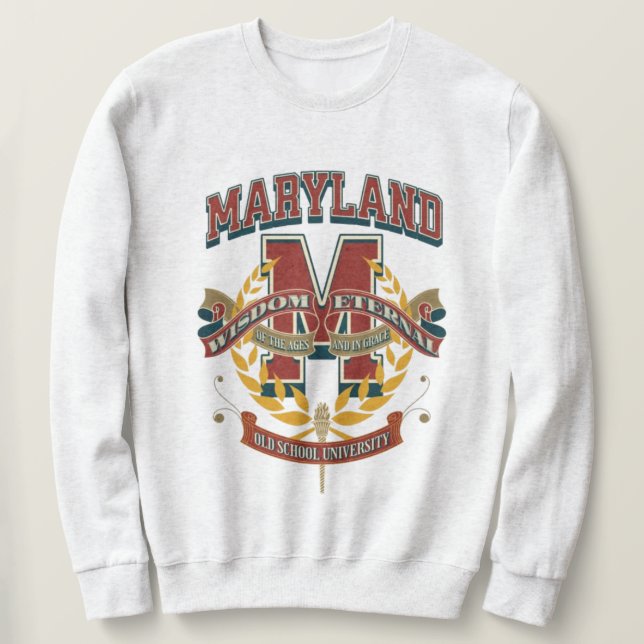 Varsity letter M University of Maryland  Sweatshirt (Design Front)