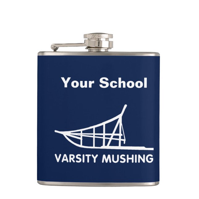 Varsity Mushing Hip Flask (Front)