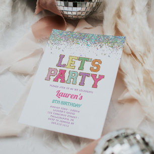 Varsity Patch Letters Birthday Party Invitation