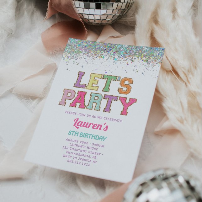 Varsity Patch Letters Birthday Party Invitation (Creator Uploaded)