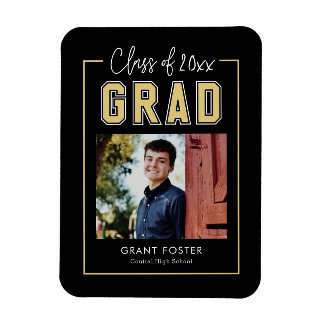 Varsity Pride EDITABLE COLOR Graduation Magnet (Vertical)