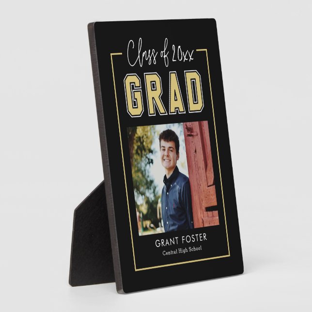 Varsity Pride EDITABLE COLOR Graduation Plaque (Side)