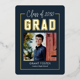 Varsity Pride Foil Graduation EDITABLE COLOR Foil