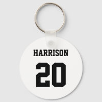 Varsity sports black white custom name number