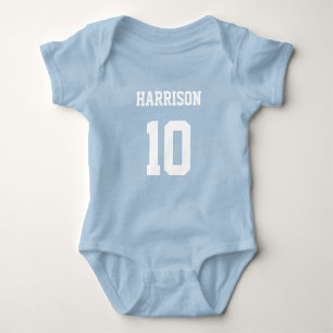 Varsity sports custom name number monogram baby bodysuit