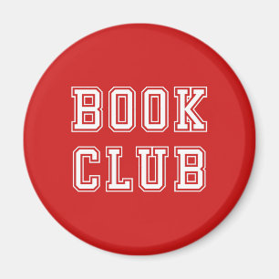 Varsity Style Book Club with Editable Color Magnet