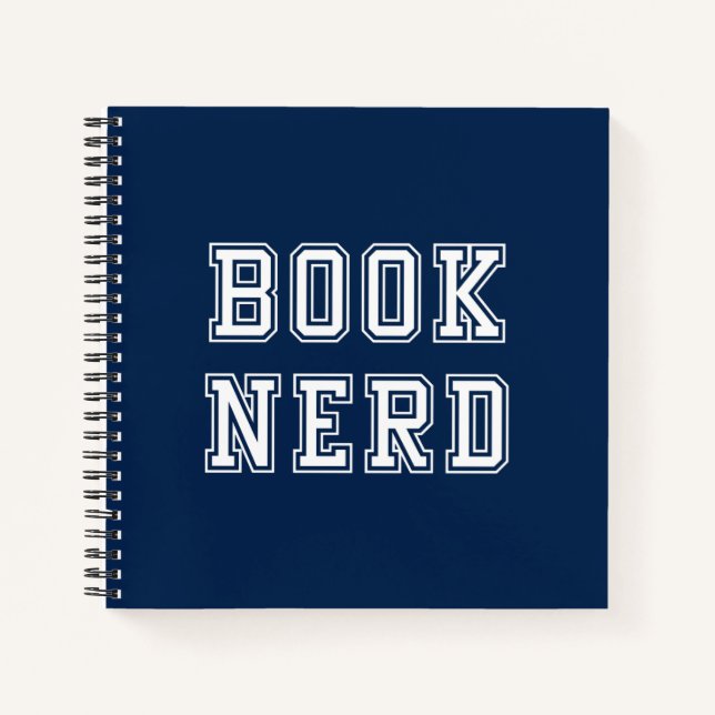 Varsity Style Book Nerd with Editable Colour (Front)