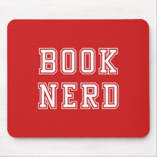 Varsity Style Book Nerd with Editable Colour Mouse Pad