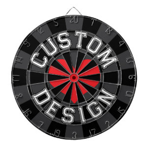 Varsity Style Text Font Black Charcoal Red Heart Dartboard