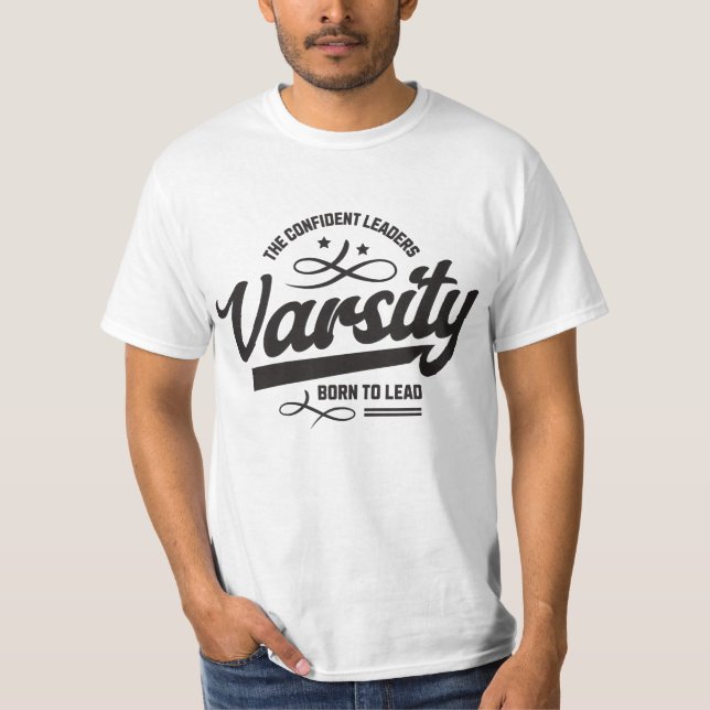 Varsity Style Typography Graphic T-Shirt (Front)