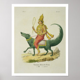 Varuna, God of the Oceans, engraved by Charles Eti Poster