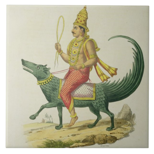 Varuna, God of the Oceans, engraved by Charles Eti Tile (Front)