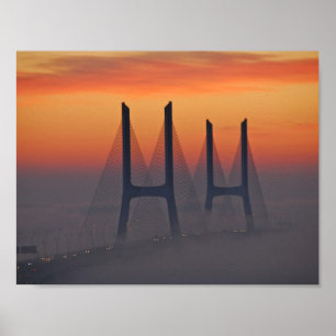 Vasco da Gama Bridge Lisbon Portugal Poster