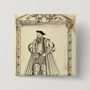 Vasco da Gama from 'Lendas da India' 15 Cm Square Badge