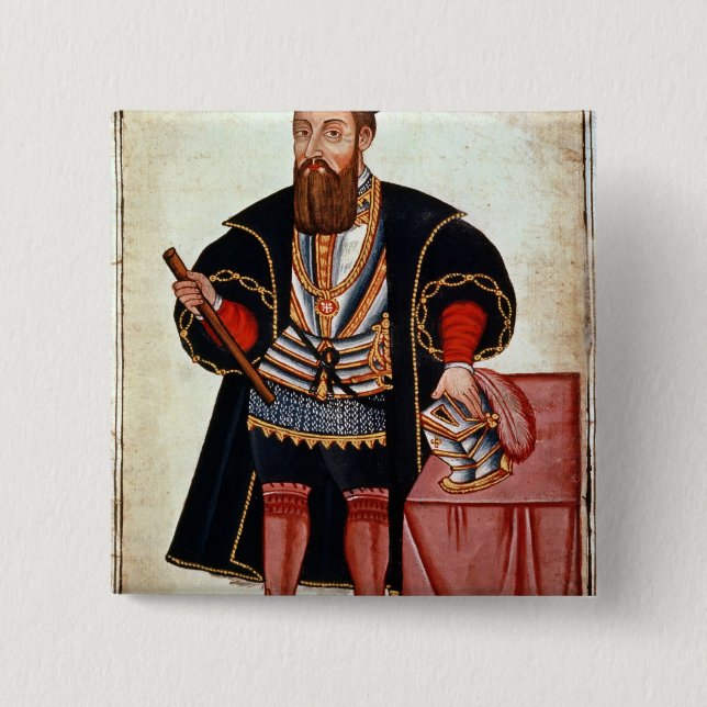 Vasco da Gama , illustration 15 Cm Square Badge (Front)
