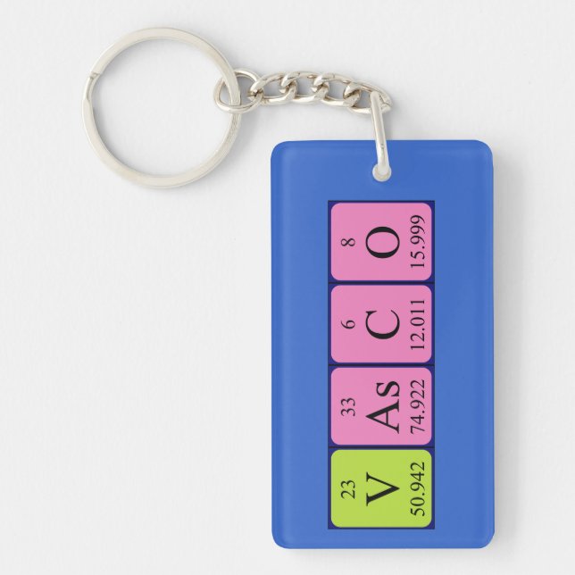 Vasco periodic table name keyring (Front)
