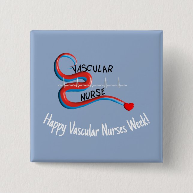 Vascular Nurses Week ll 15 Cm Square Badge (Front)
