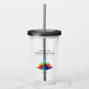 Vascular Sonographer-Colourful Ultrasound Waves Acrylic Tumbler