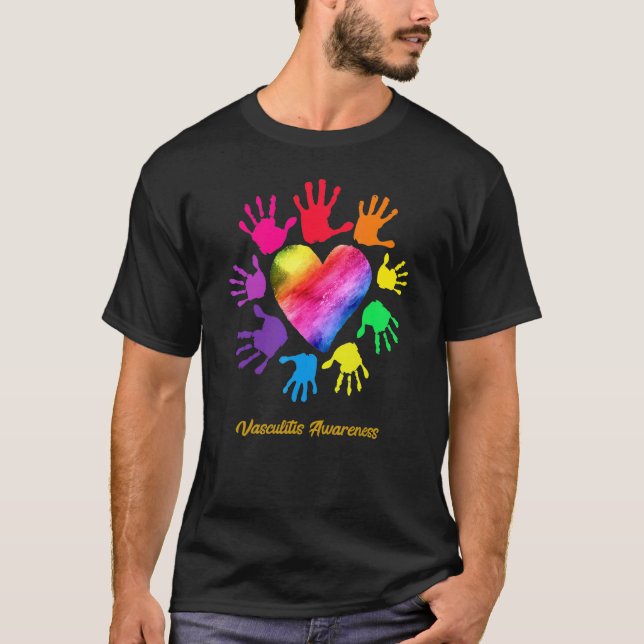 Vasculitis Awareness Hands Vasculitis T-Shirt (Front)
