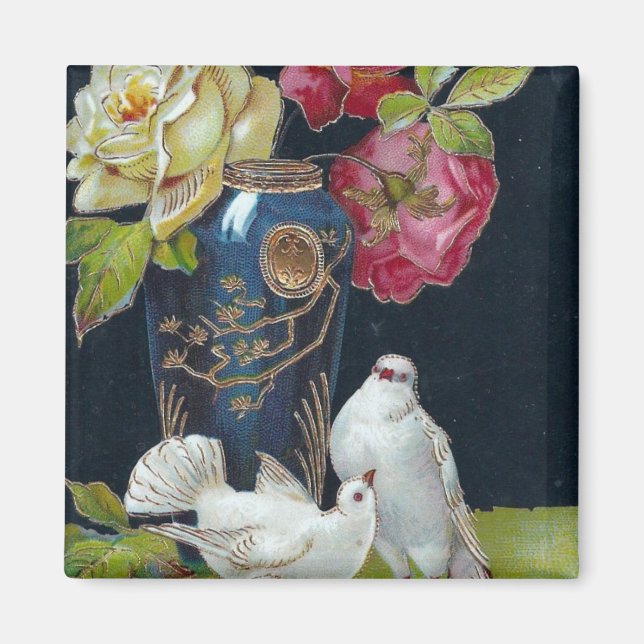 Vase and Doves Magnet (Front)