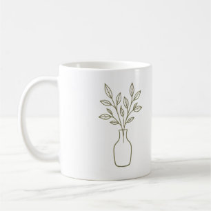 Vase and Leaves Mug