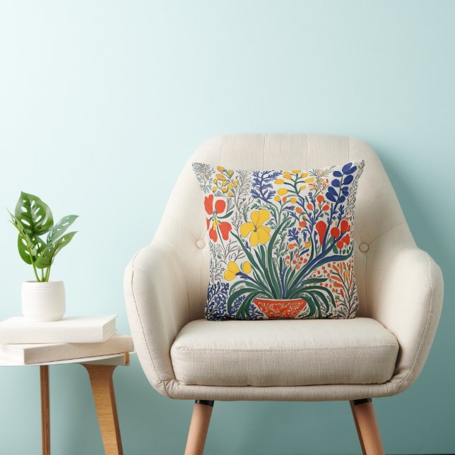 Vase and Wild Flowers  Cushion (Chair)