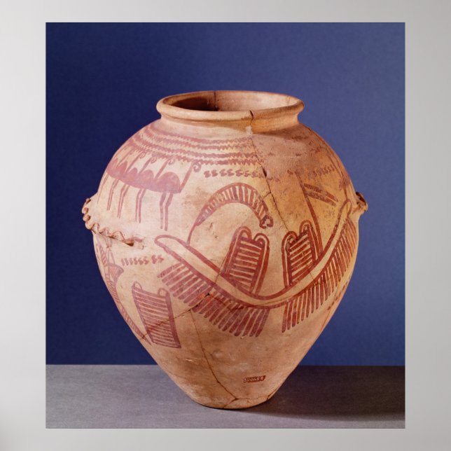Vase depicting two shrines on a barge poster (Front)