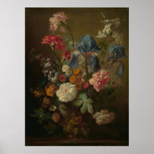 Vase in Flowers by Jan van Huysum Poster