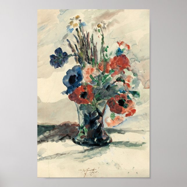 Vase mit Blumen | Lovis Corinth Poster (Front)