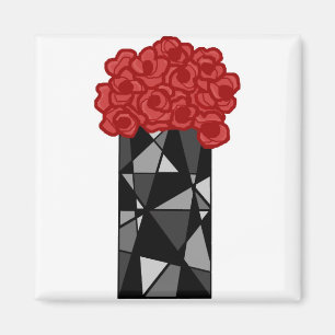 Vase n flowers magnet
