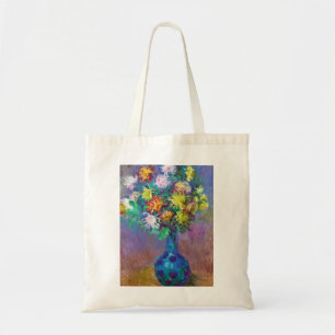 Vase of Chrysanthemums Claude Monet painting Tote Bag