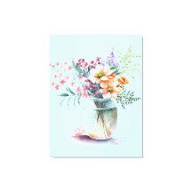 vase of flower Stretched Canvas Print
