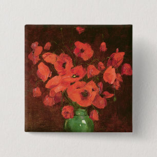 Vase of Flowers 2 15 Cm Square Badge