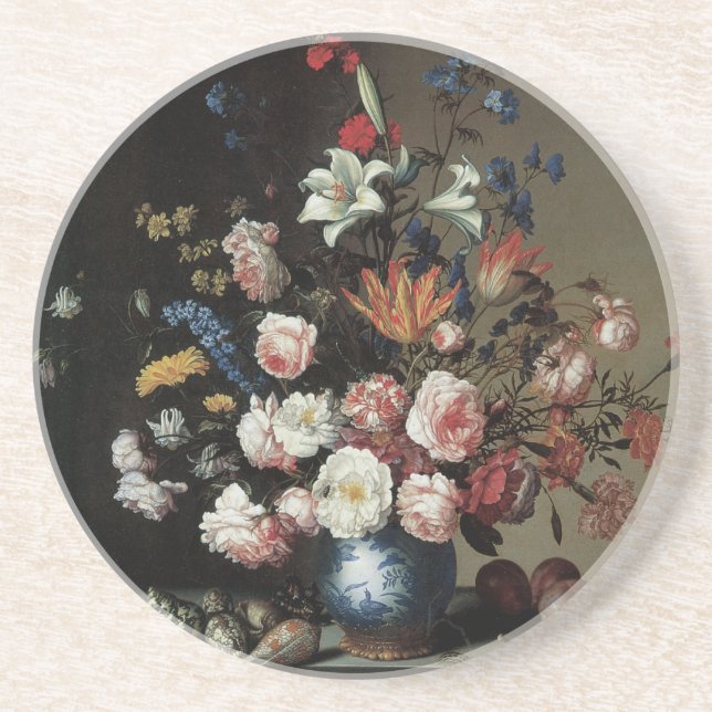 Vase of Flowers by a Window, Balthasar van der Ast Coaster (Front)
