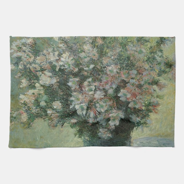 Vase of Flowers by Claude Monet Tea Towel (Horizontal)