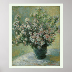 Vase of Flowers by Claude Monet, Vintage Fine Art Poster