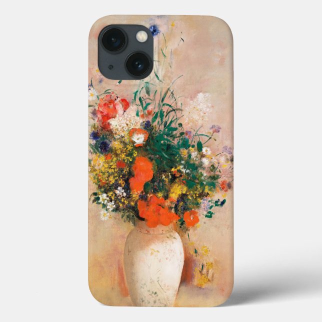 Vase of Flowers by Redon Post-Impressionist Case-Mate iPhone Case (Back)