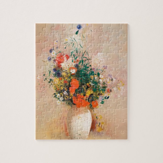 Vase of Flowers by Redon Post-Impressionist Jigsaw Puzzle (Vertical)
