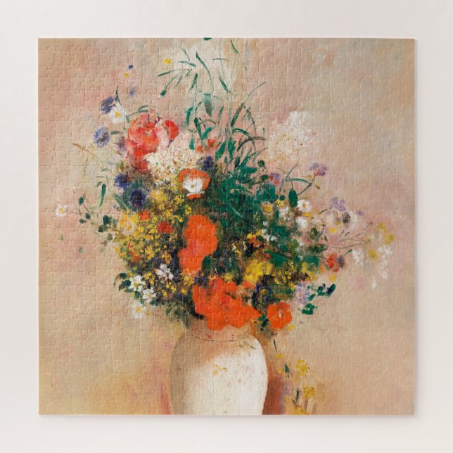 Vase of Flowers by Redon Post-Impressionist Jigsaw Puzzle (Vertical)