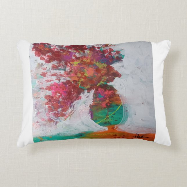 Vase of Flowers Decorative Cushion (Front)