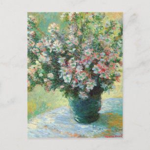 Vase of Flowers Fine Art by Claude Monet Postcard