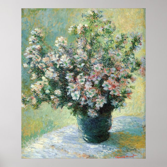 Vase of Flowers Fine Art by Claude Monet Poster (Front)