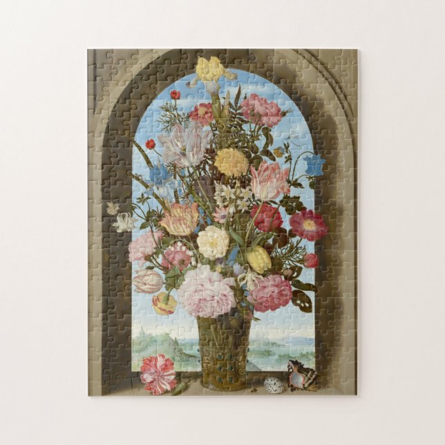 Vase of Flowers in a Window, c.1618 Jigsaw Puzzle (Vertical)