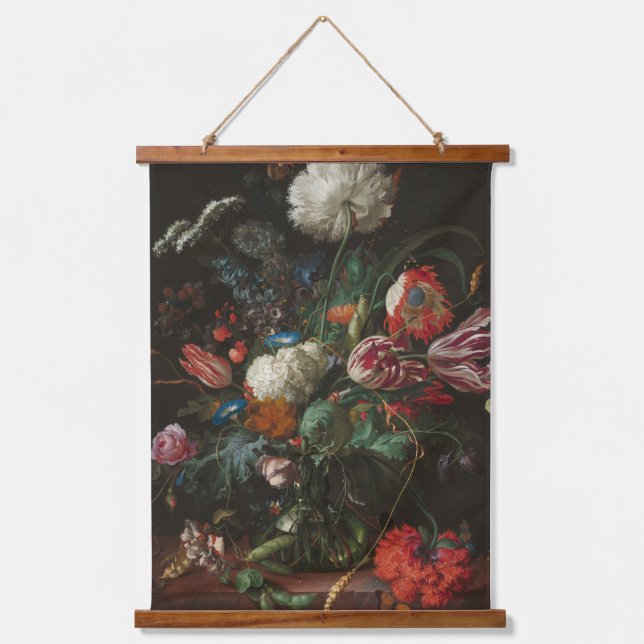 Vase of Flowers - Jan Davidsz. de Heem Hanging Tapestry (Front)