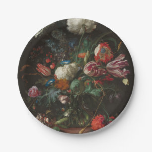 Vase of Flowers - Jan Davidsz. de Heem Paper Plate