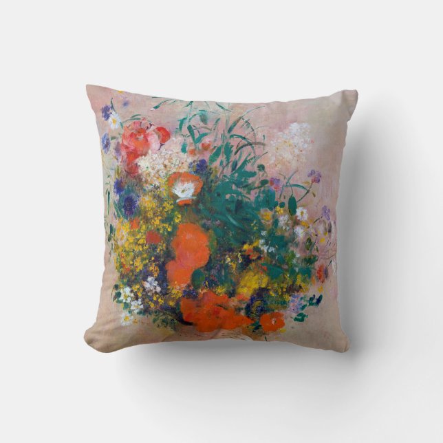 Vase of Flowers, Redon Cushion (Front)