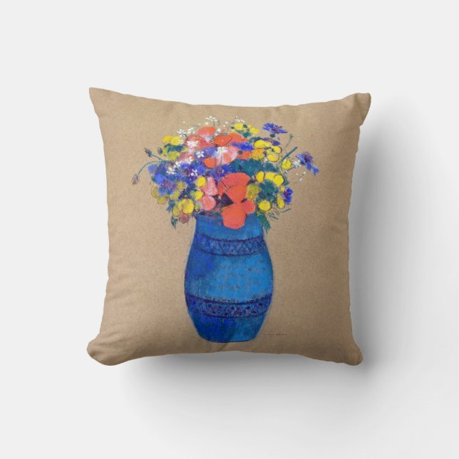 Vase of Flowers, Redon Cushion (Front)