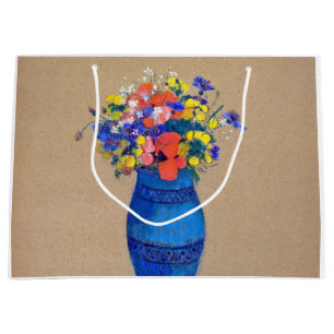 Vase of Flowers, Redon Large Gift Bag